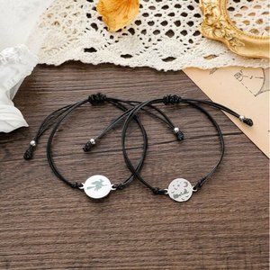 Halloween Stainless Steel Bracelet Cool Personality Broom Witch Couple Bracelet